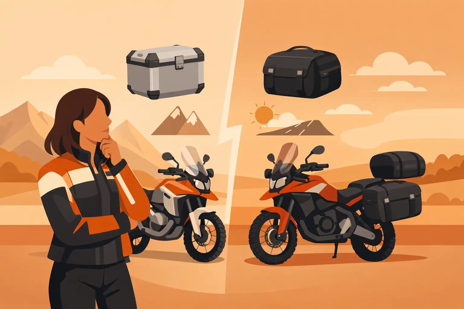 Come scegliere valigie moto: alluminio o semirigide - Endurrad®