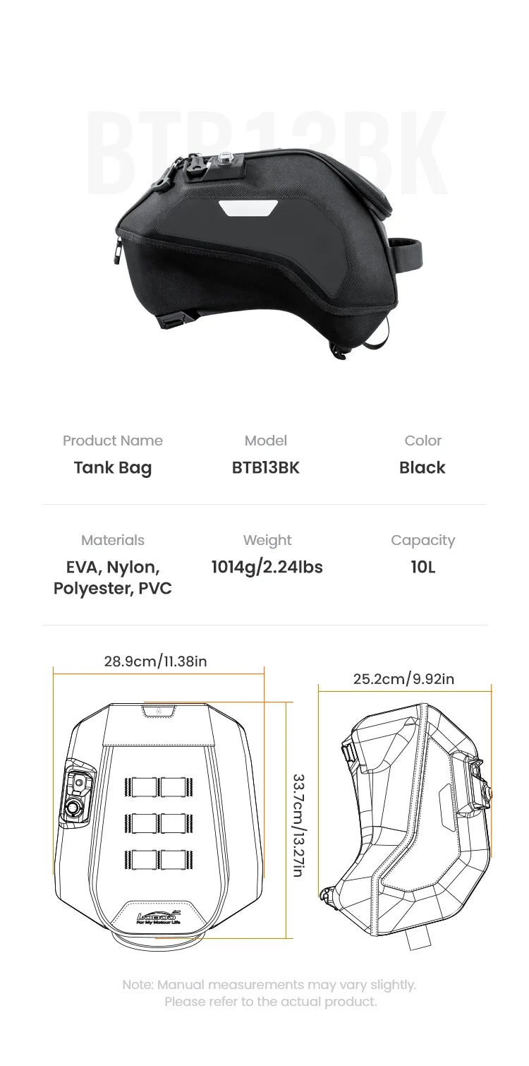 Borsa serbatoio LOBOO BTB13BK per BMW R1300GS Adventure – dettaglio 11