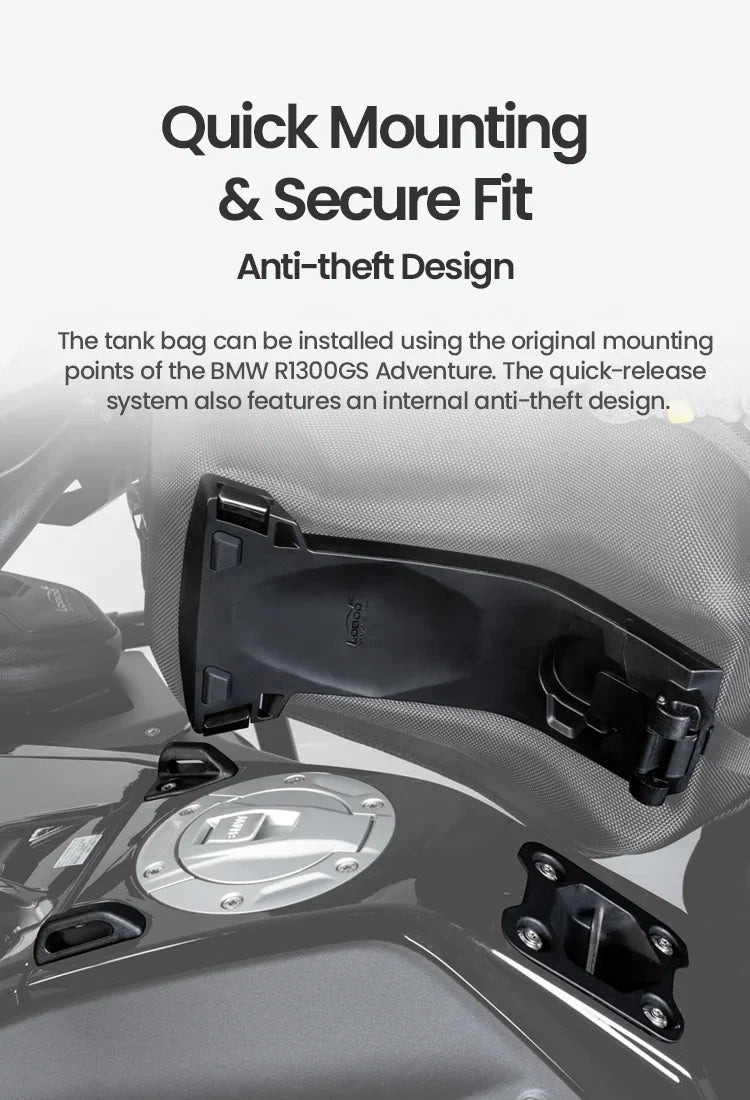 Borsa serbatoio LOBOO BTB13BK per BMW R1300GS Adventure – dettaglio 12