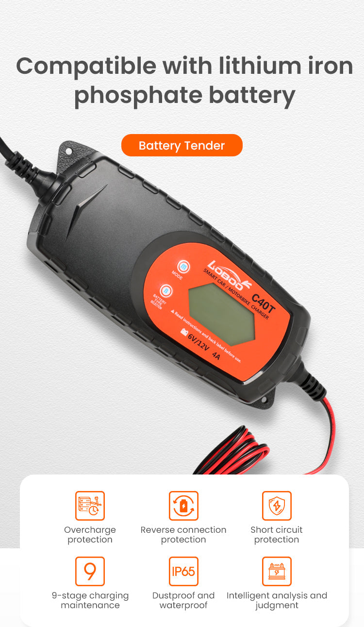 Caricabatterie moto LOBOO C40T – dettaglio 4