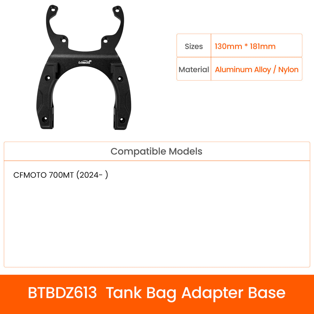 Anello Quick-Lock per borsa serbatoio per CFMOTO 700MT: misure, materiale e moto compatibili