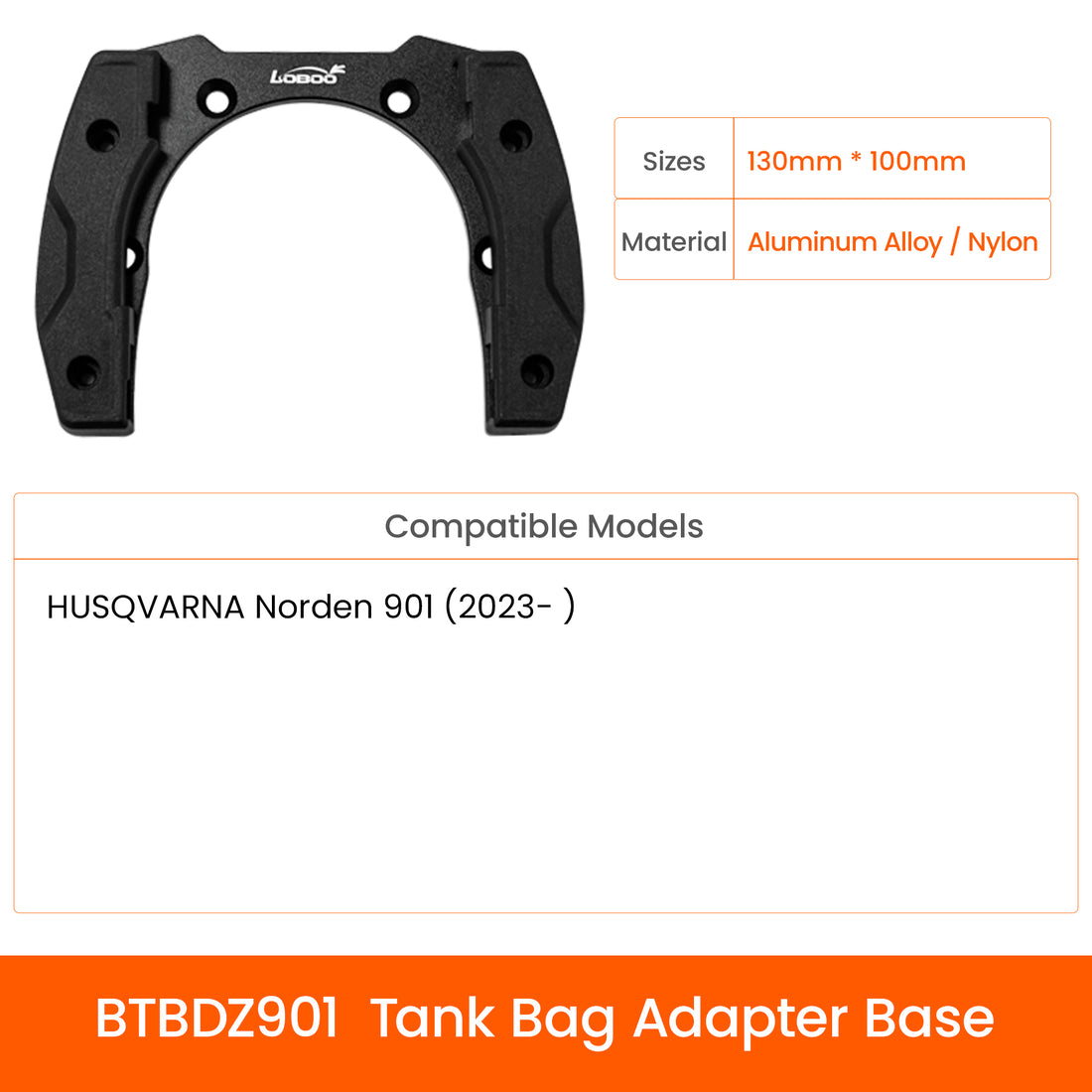 Anello Quick-Lock per borsa serbatoio per Husqvarna Norden 901: misure, materiale e moto compatibili