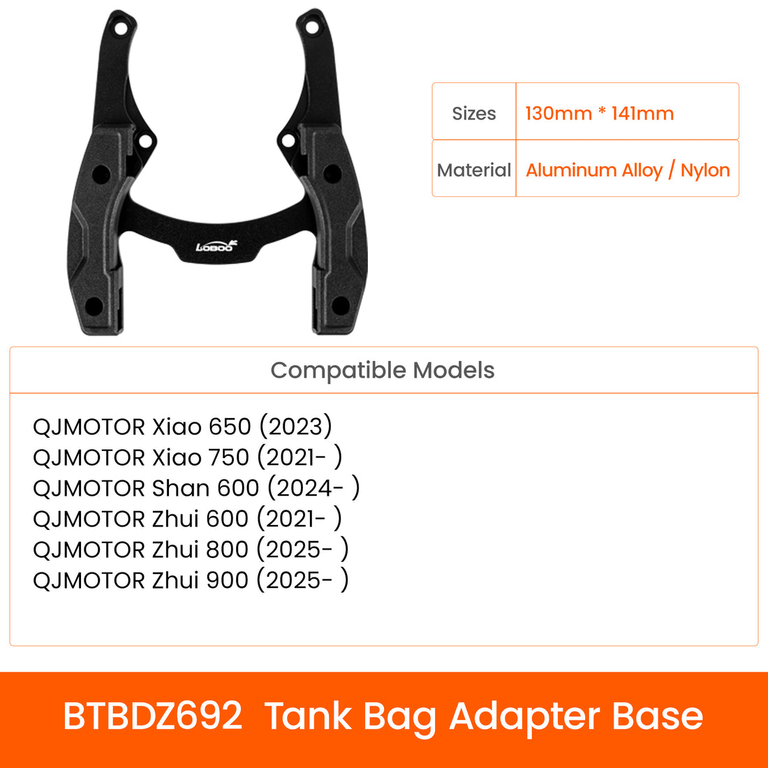 Anello Quick-Lock per borsa serbatoio per QJMOTOR Xiao, Shan e Zhui: misure, materiale e moto compatibili