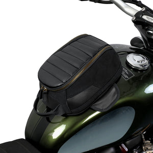 Vintage-Motorradtanktasche 3,5 L, magnetisch, aus Canvas und Leder