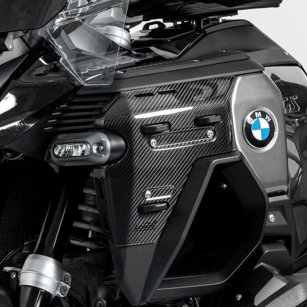 Kühlerabdeckung aus Carbon für BMW R 1300 GS Adventure | 235 g pro Paar gegenüber 416 g im Original, glänzend oder matt