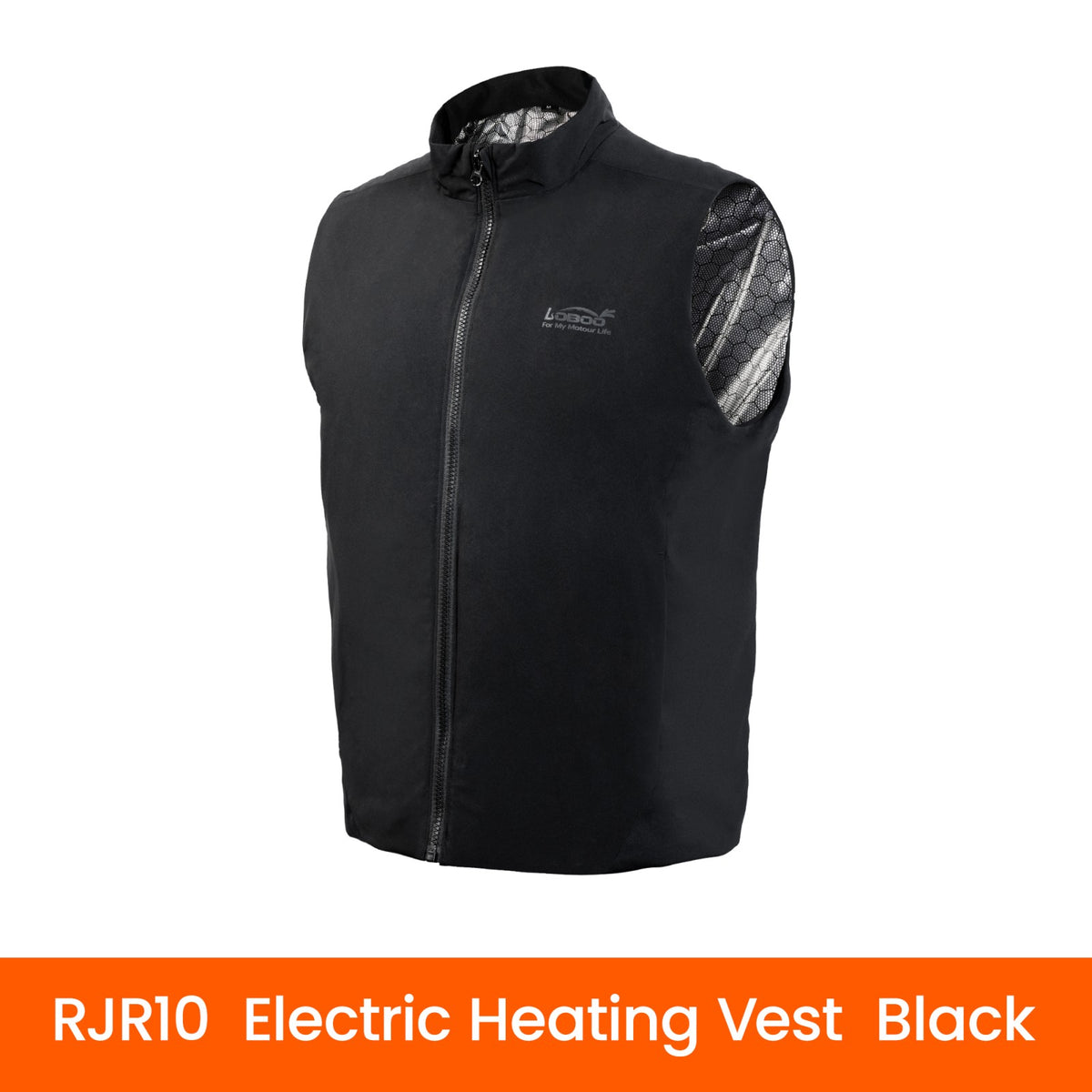 Gilet riscaldato RJR10 su fondo bianco, taglio senza maniche