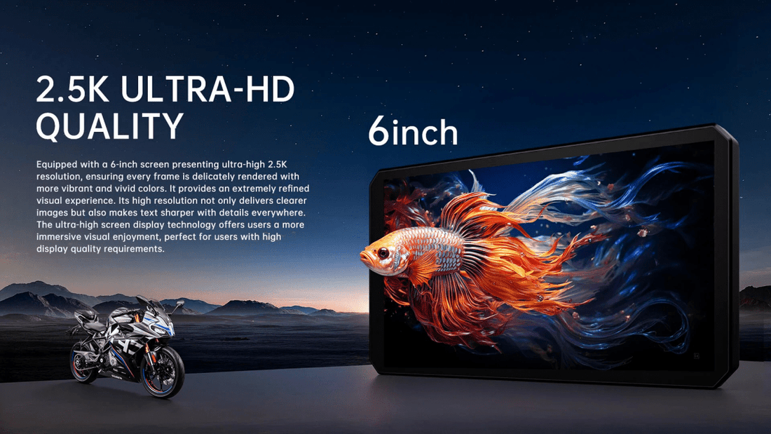 Jado S6 – Monitor Moto 6" Wireless con CarPlay, Android Auto
