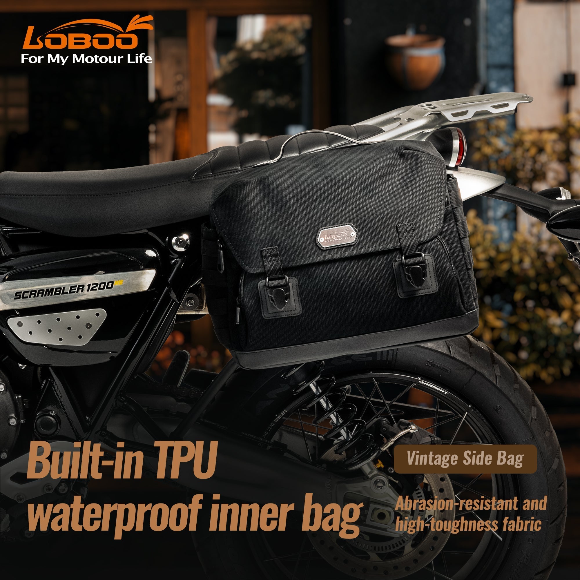 Borsa laterale LOBOO BCB12BK per Honda CM500 Compatibile – dettaglio 4