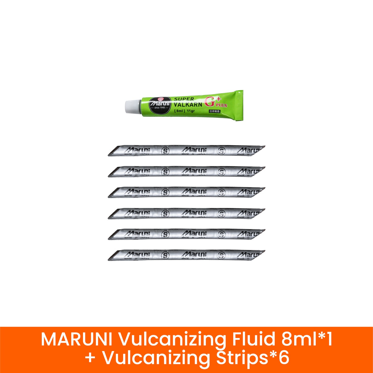 Ricarica Maruni Super Valkarn G Plus da 8 ml con sei strisce vulcanizzanti