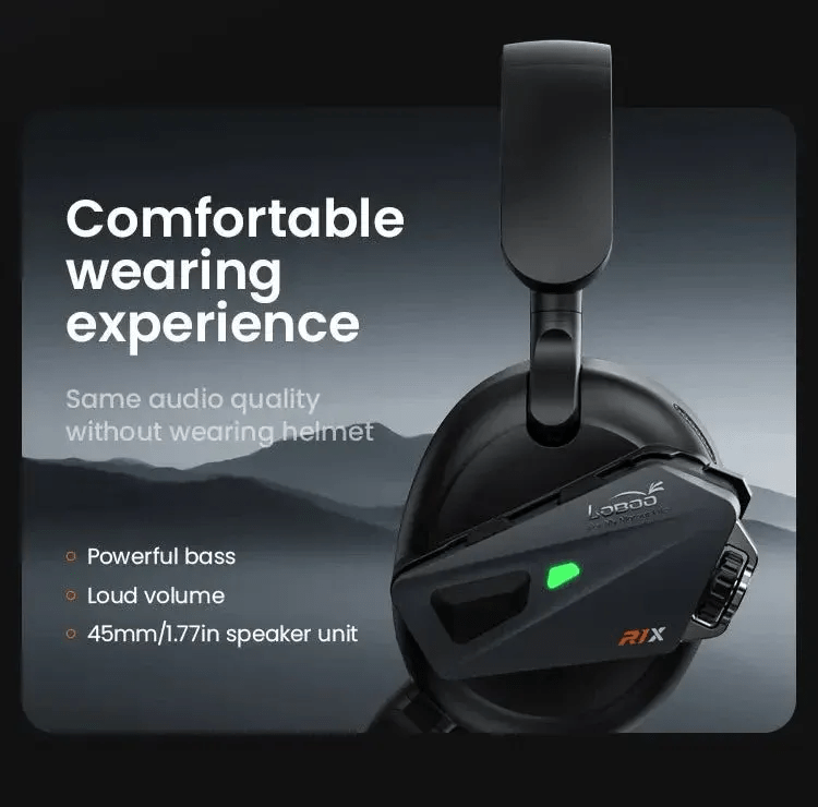 Freisprecheinrichtung für Motorradhelm LOBOO R1X – Bluetooth 5.3 - Endurrad.com