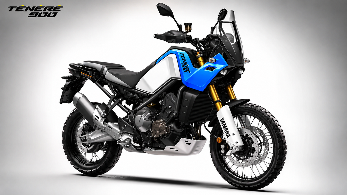 Rendering non ufficiale di una possibile Yamaha Ténéré 900 a tre cilindri