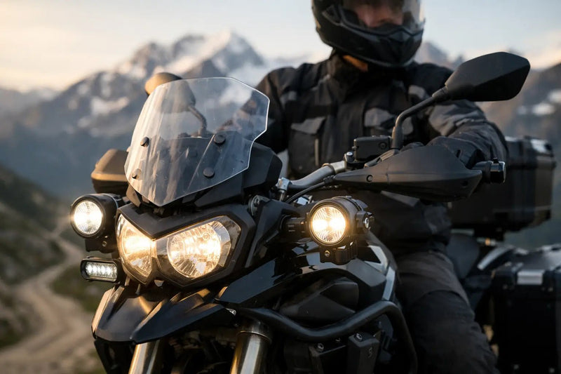 Wie wählt man zusätzliche Motorradscheinwerfer aus: 5 Fragen, die Sie sich vorher stellen sollten