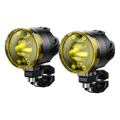 Faro ausiliario LOBOO L7S, vista laterale con staffa di regolazione