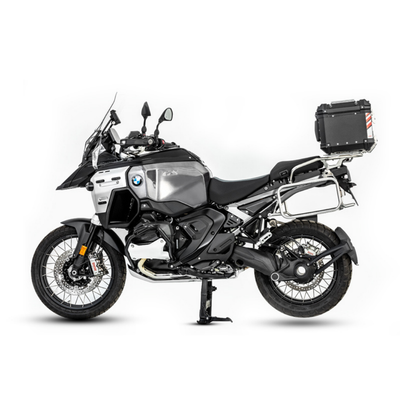 Telai laterali LOBOO JP151B montati sulla BMW R 1300 GS Adventure con le valigie sganciate