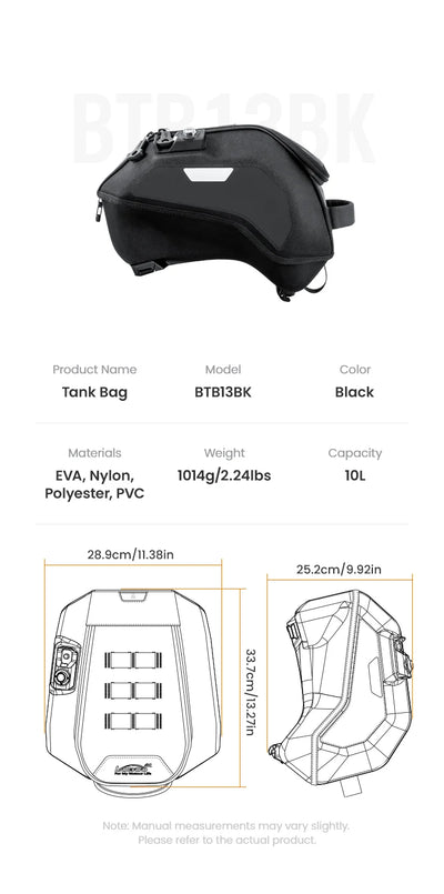 Borsa serbatoio LOBOO BTB13BK per BMW R1300GS Adventure – dettaglio 11