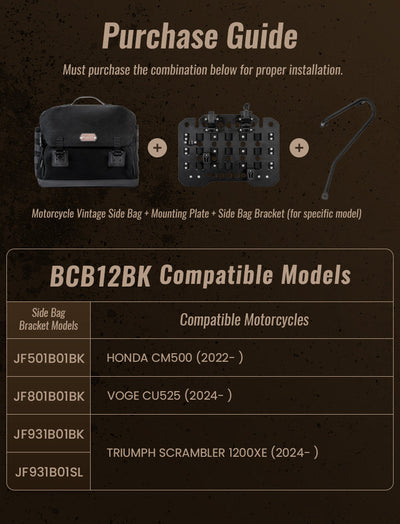 Borsa laterale LOBOO BCB12BK per Honda CM500 Compatibile – dettaglio 25