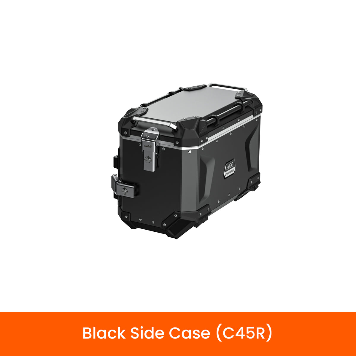 Valigia laterale destra C45R da 45 litri in alluminio nero
