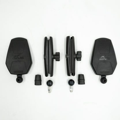 Rectangular Folding Tinted Mirror Kit