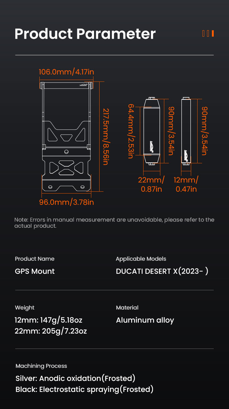 Supporto GPS LOBOO per Ducati Desert X – dettaglio 14
