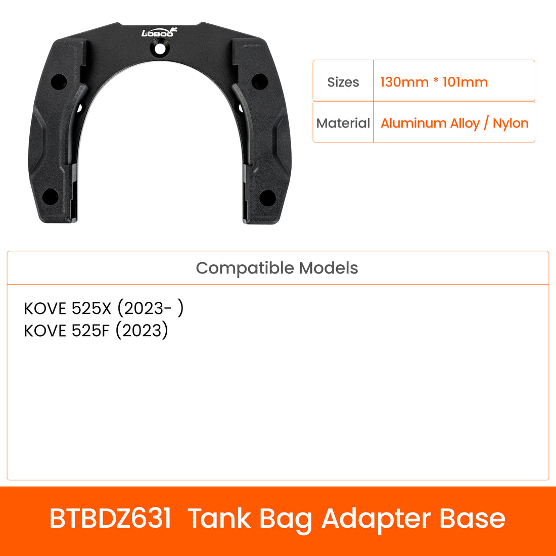 Anello Quick-Lock per borsa serbatoio per KOVE 525X e 525F: misure, materiale e moto compatibili