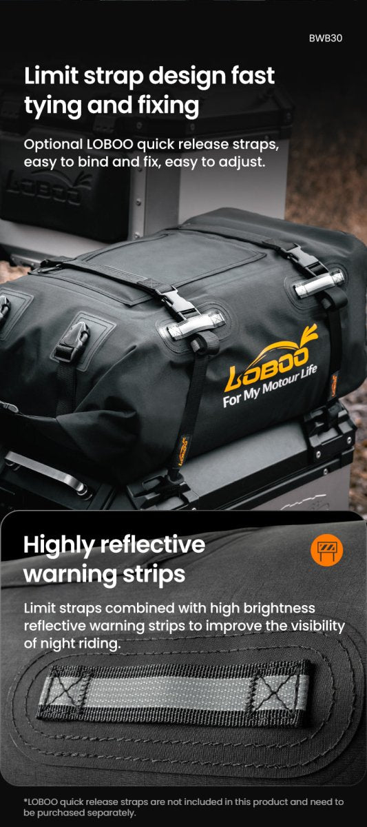 Faltbare und wasserdichte Tasche 30 l – Endurrad.com