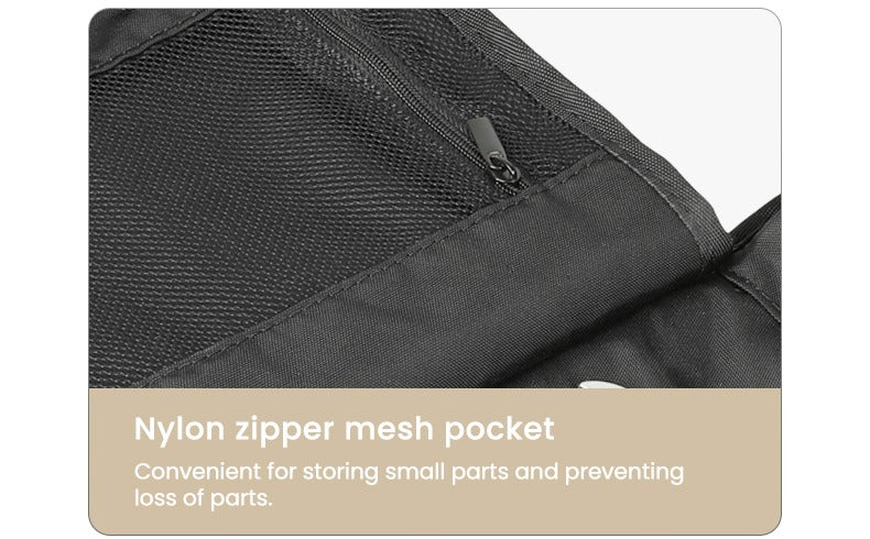 Nylon-Reißverschluss an der Netztasche