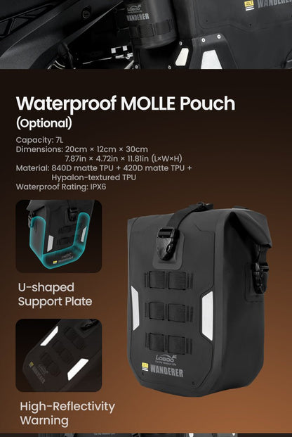 Wasserdichte Tasche 7L MOLLE LOBOO Wanderer - Endurrad.com
