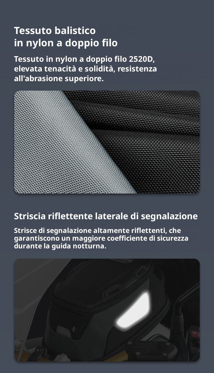 Ballistisches 2520D-Nylon und Streifen, die nachts sichtbar sind