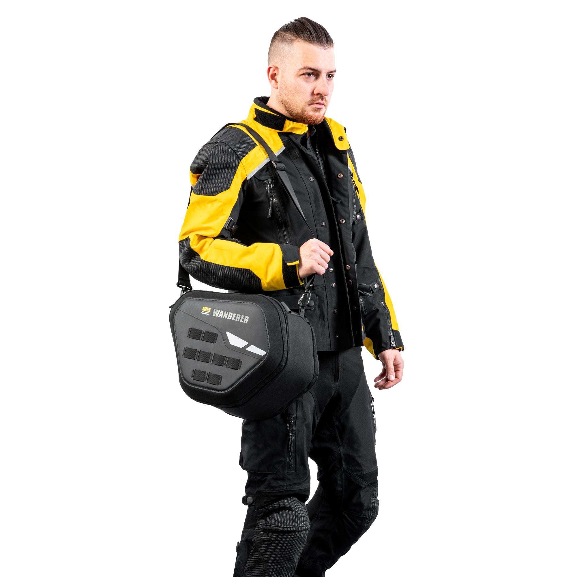 Borsa tunnel trasportata a mano dopo lo sgancio dallo scooter