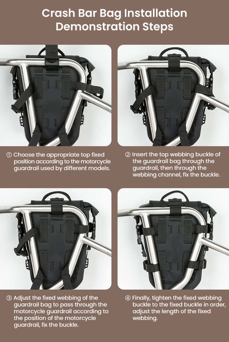 Wasserdichte Crashbar-Taschen 6L - Endurrad.com