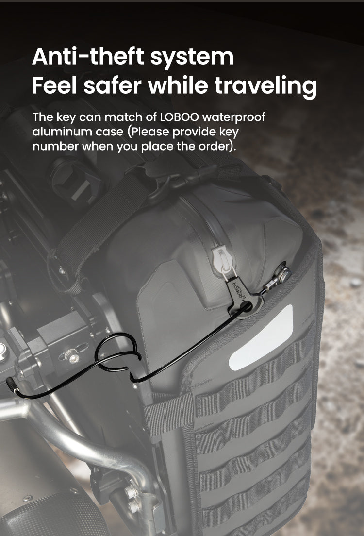 Lässt sich in wenigen Sekunden abnehmen und abschließen.