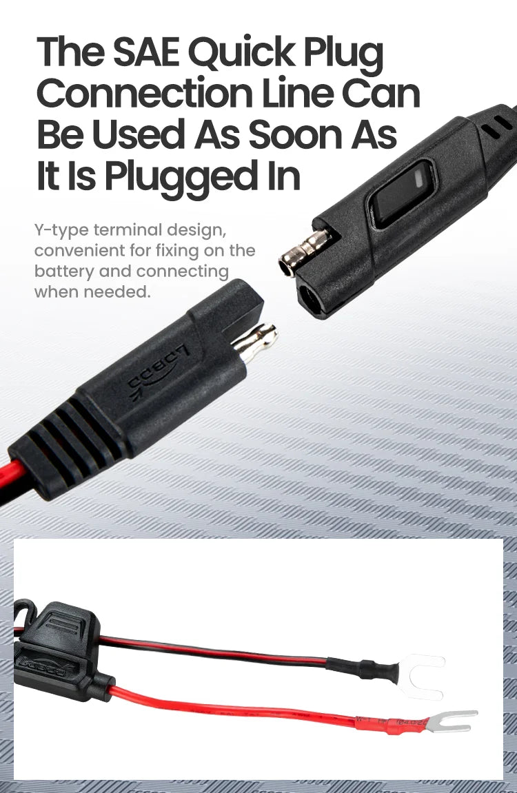 Das Y-Terminal wird nur einmal montiert