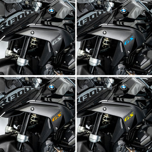 Kühlerabdeckungen aus Carbon für BMW R 1300 GS | 180 g pro Paar, GS-Logo-Aufkleber in 4 Farben