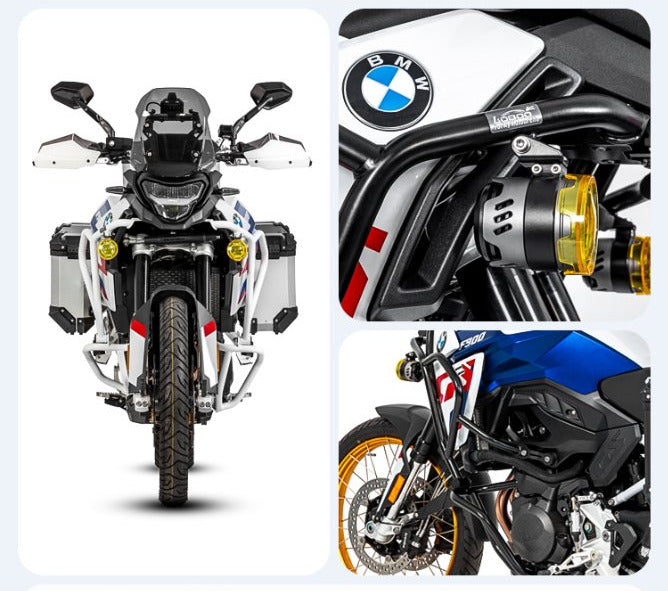 Schau, wie sehr die Bügel das Motorrad verbreitern