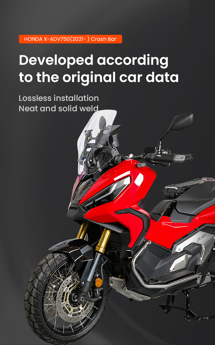 Montieren Sie einen für die X-ADV entwickelten Motorschutzbügel, keinen angepassten.