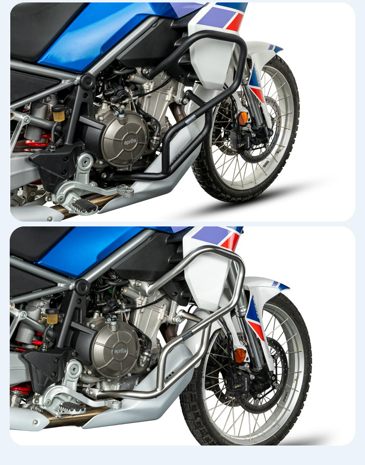 Vergleiche die beiden Verkleidungen am Motorrad