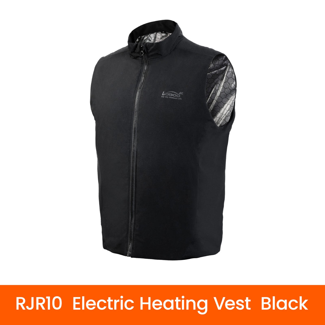 Gilet riscaldato RJR10 su fondo bianco, taglio senza maniche