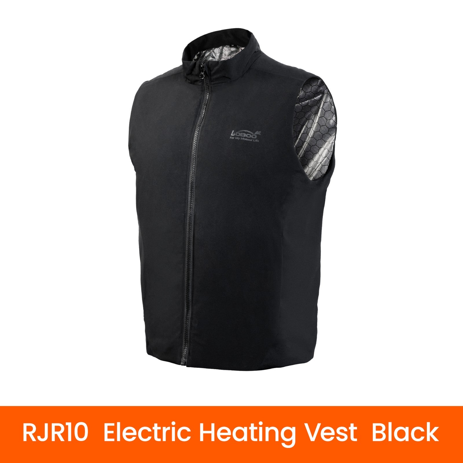 Gilet riscaldato RJR10 su fondo bianco, taglio senza maniche