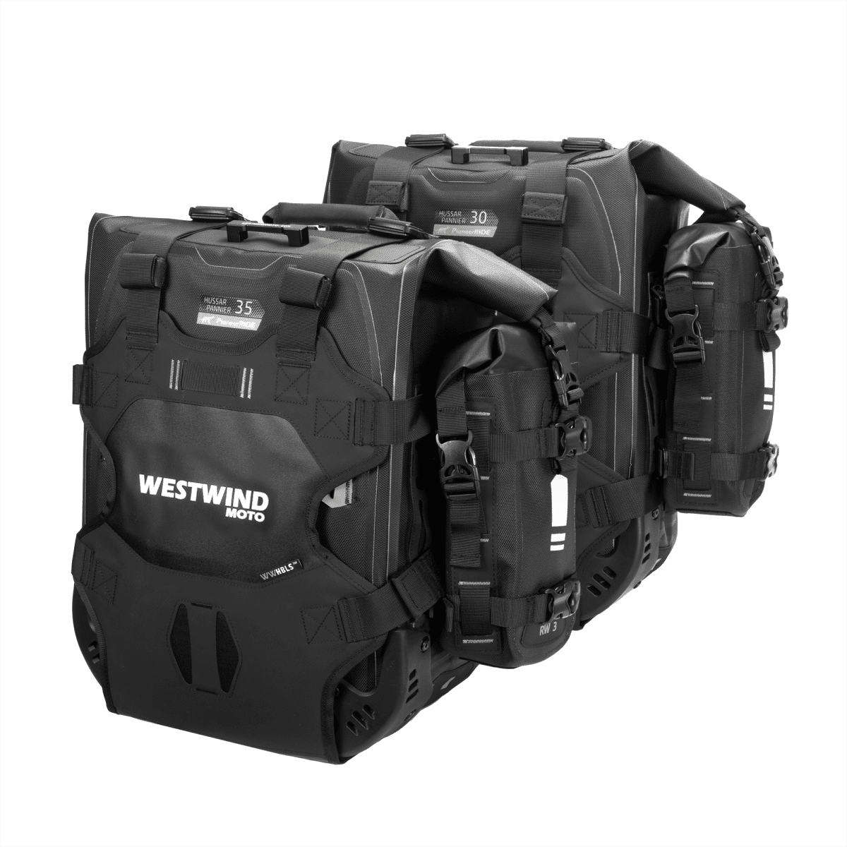 Hussar Panniers Set - Valigie Laterali Moto Semi - Rigide Impermeabili (30L/35L) - ENDURRAD