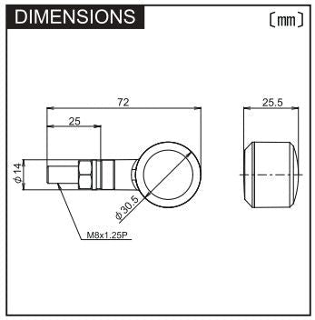 Indicatori di direzione in alluminio D - LIGHT S | 8870A - 29774 - ENDURRAD