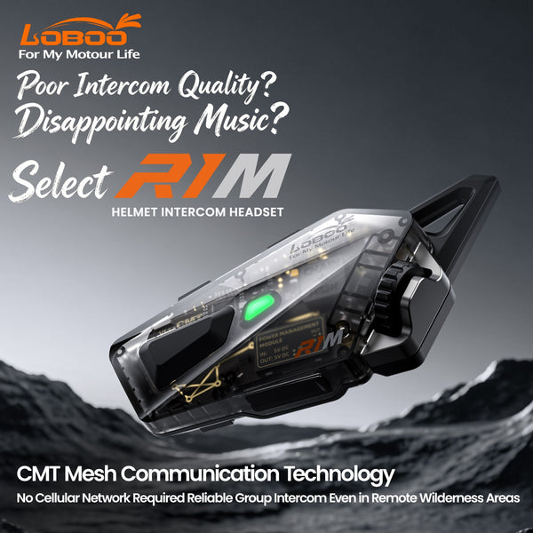 Bluetooth-Motorradhelm-Intercom mit Mesh für bis zu 24 Fahrer