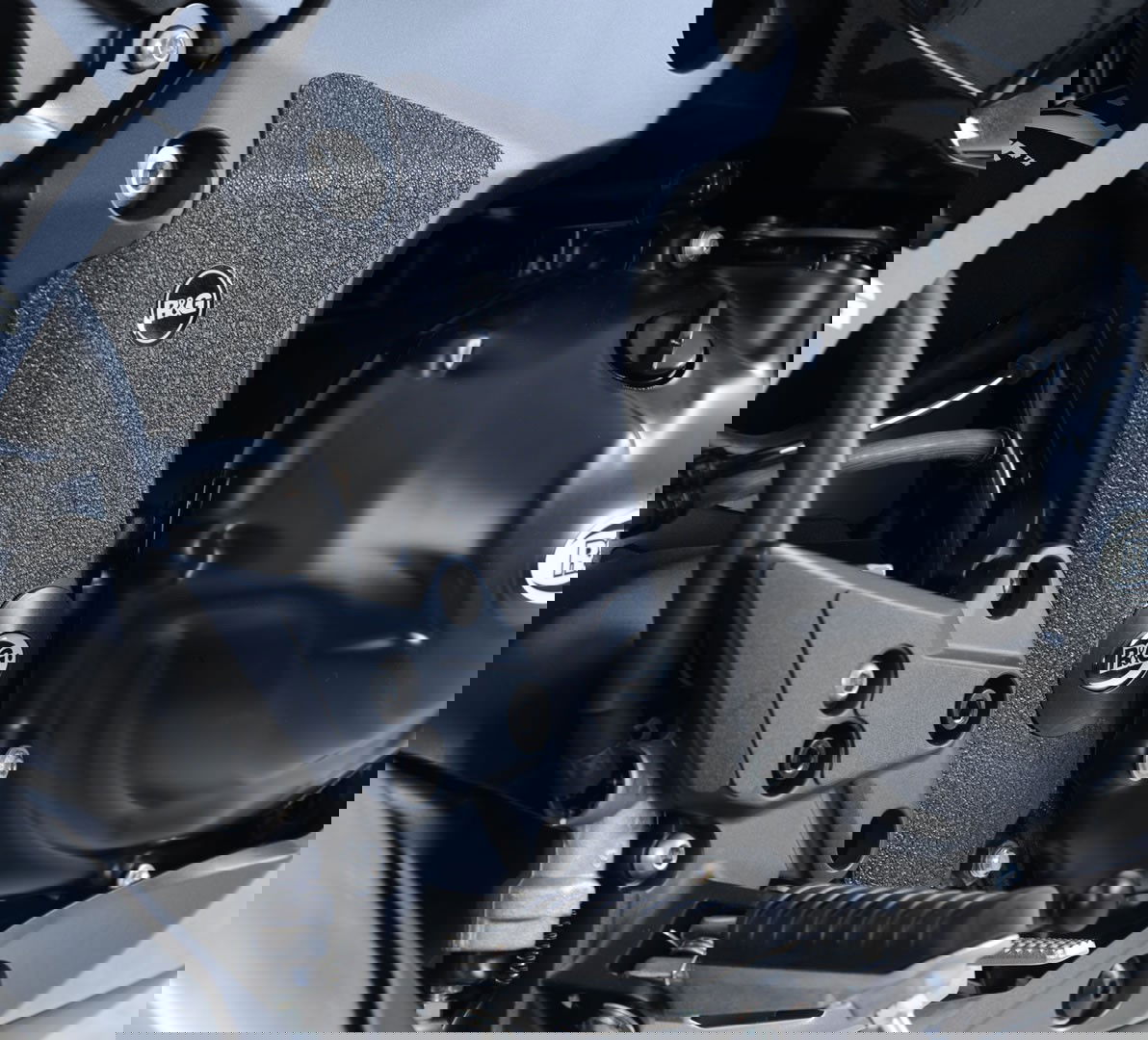 Kit 2PZ Adesivi Anti Scivolo Paratacco Kawasaki Z1000SX 17 Nero Solo Telaio R G 18046 Rg EZBG408BL - Endurrad