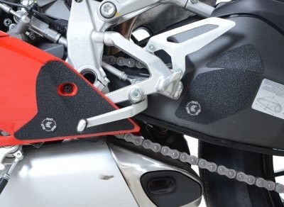 Kit 2PZ Adesivi Anti Scivolo Paratacco Ducati 1199 1299 Panigale Nero 12245 Rg EZBG203BL - Endurrad