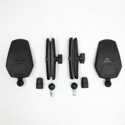 Kit Specchietti Retrovisori Pieghevoli Rettangolari - Adventure Enduro - ENDURRAD