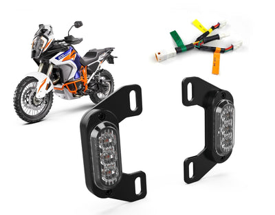 Kit indicatori T3 DENALI posteriori montati sul portatarga della KTM 1290 Super Adventure