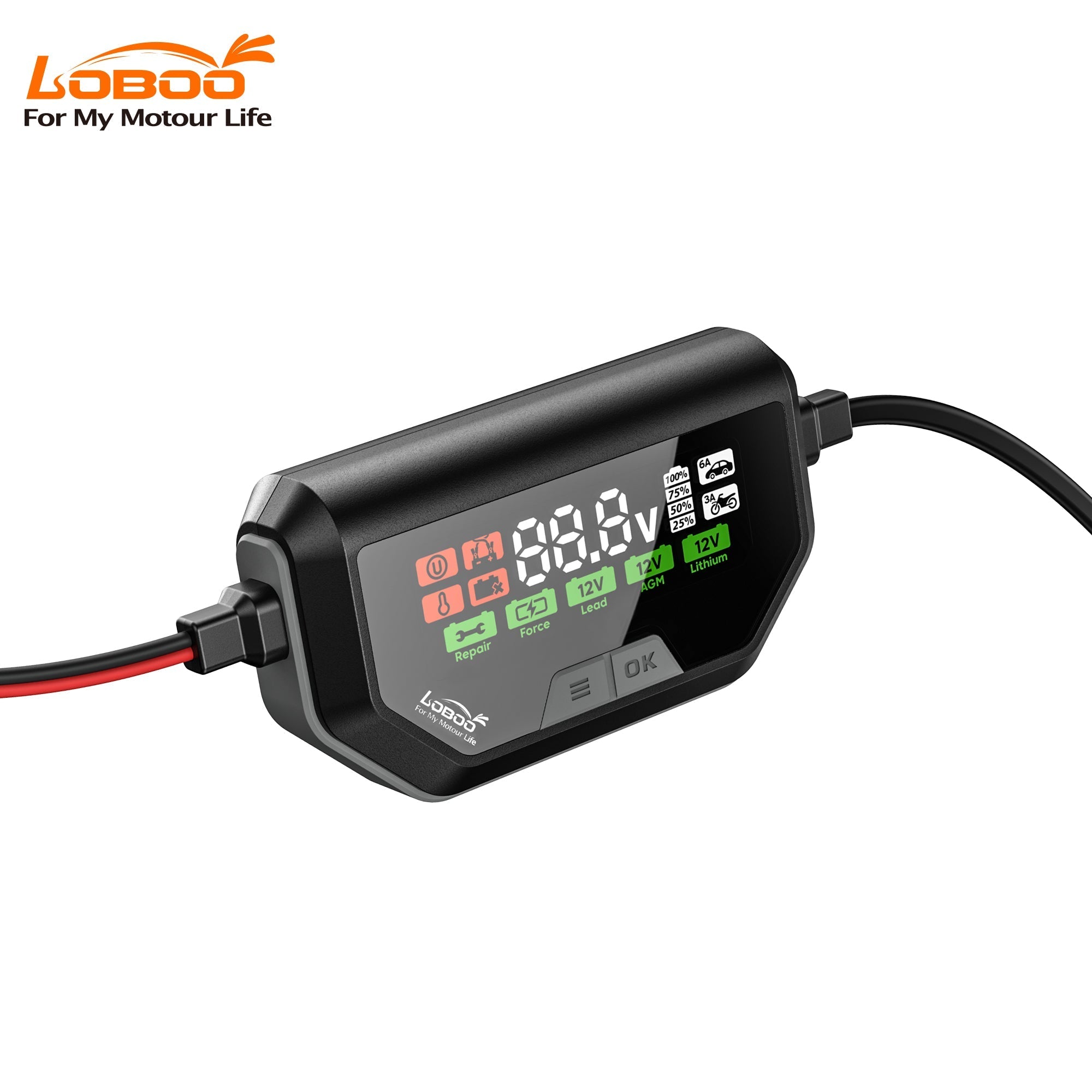 Caricabatterie moto LOBOO C60 – vista principale