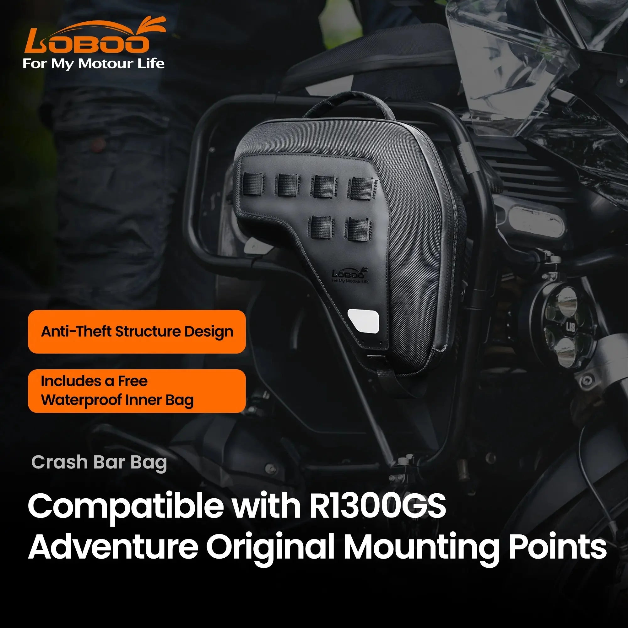 Paramotore LOBOO per BMW R1300GS Adventure – dettaglio 1