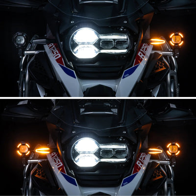 Coppia di fari LOBOO L7X con anello DRL