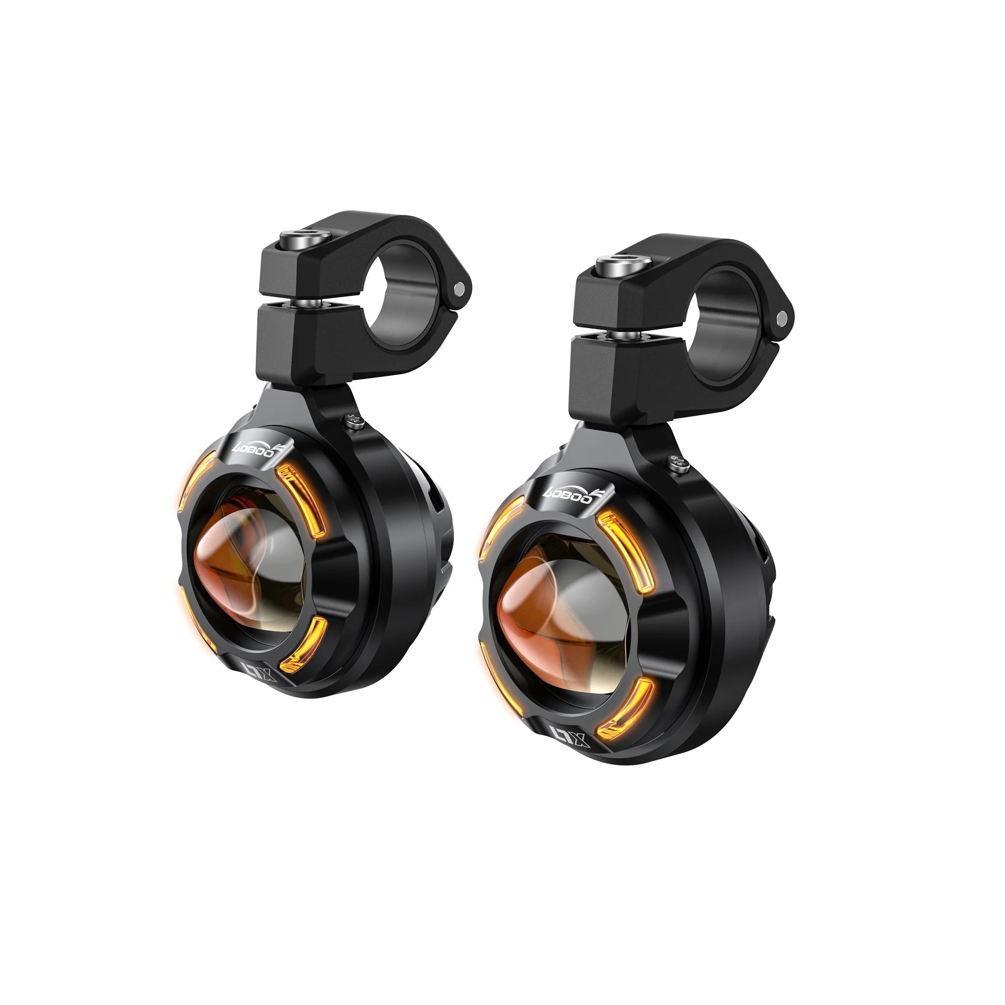 Faro LOBOO L7X, vista laterale con staffa regolabile