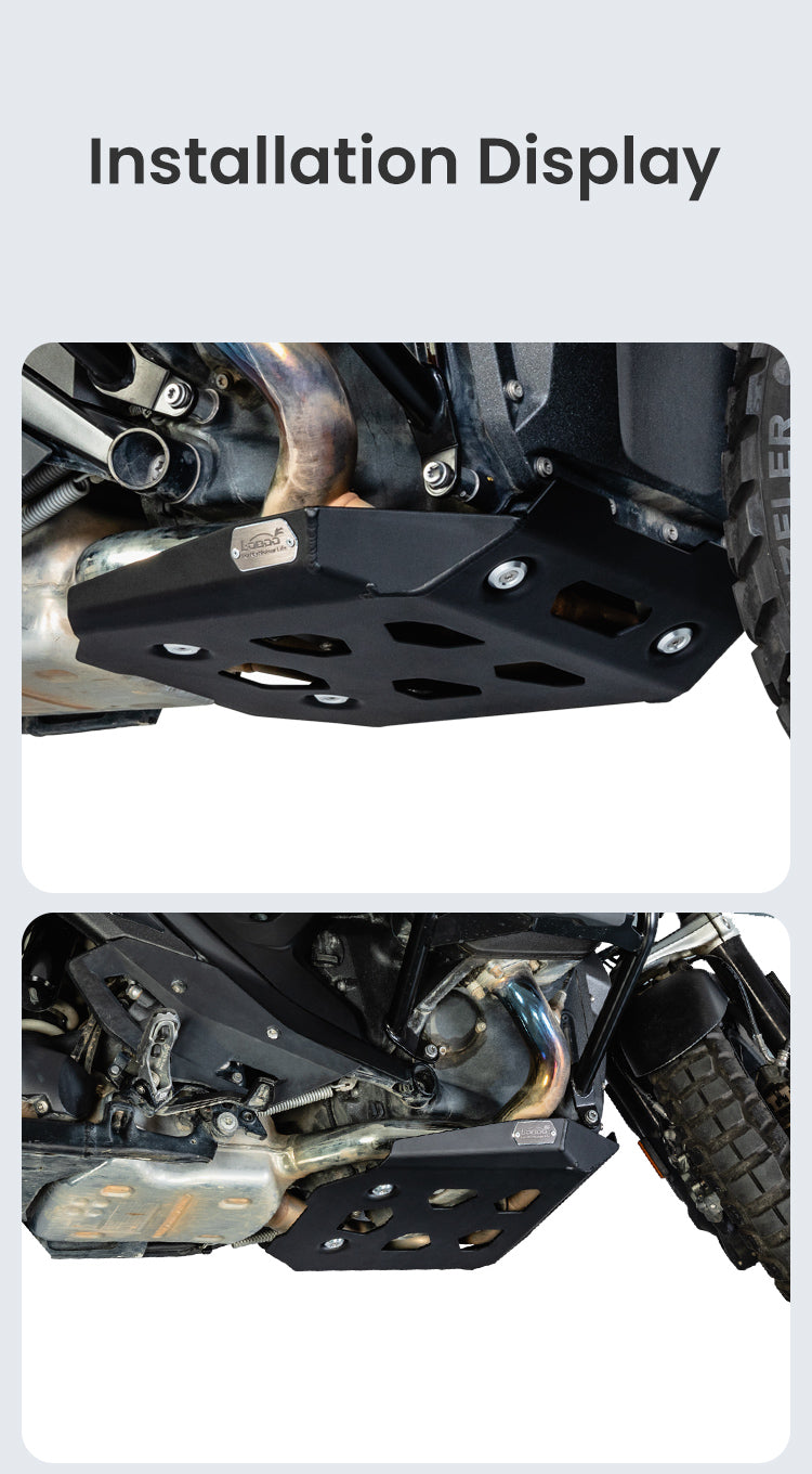 Unter dem Motor montiert